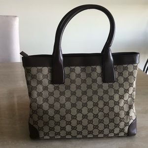 Authentic Gucci Monogram Satchel Bag